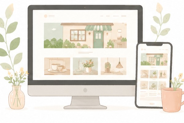 LPの見え方を確認するイラスト